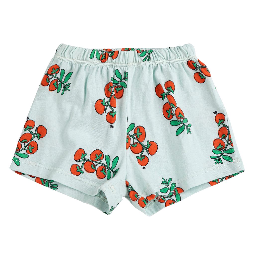 Bobo Choses Baby Shorts All Over Juicy Tomatoes Print Light Blue