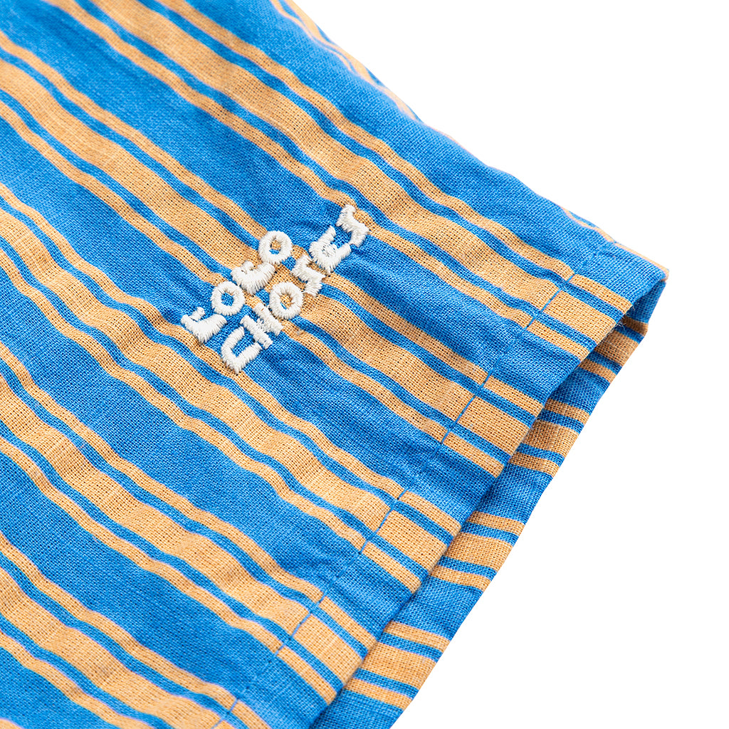 Bobo Choses Baby Shorts New Hairline Stripes Blue
