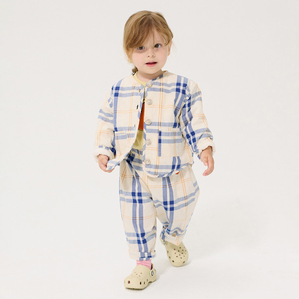 Bobo Choses Baby Pants Fun Tartan Print Multicolour