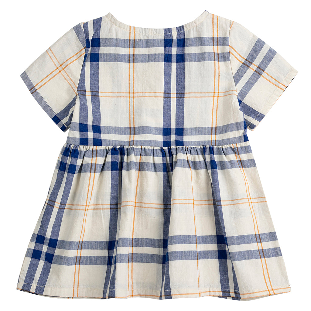 Bobo Choses Baby Dress Fun Tartan Print Multicolour