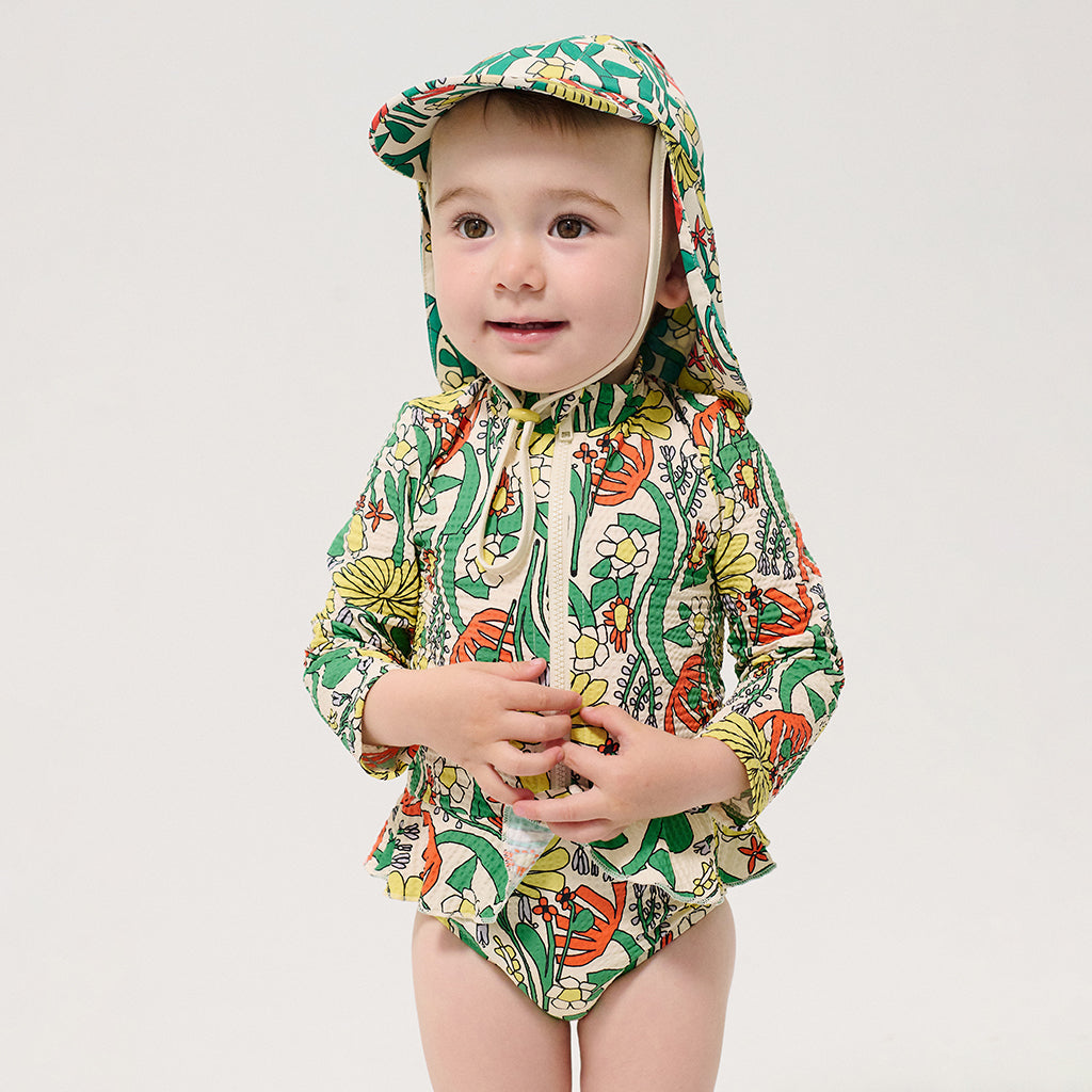 Bobo Choses Baby Swimsuit All Over Herbalist Print Multicolour