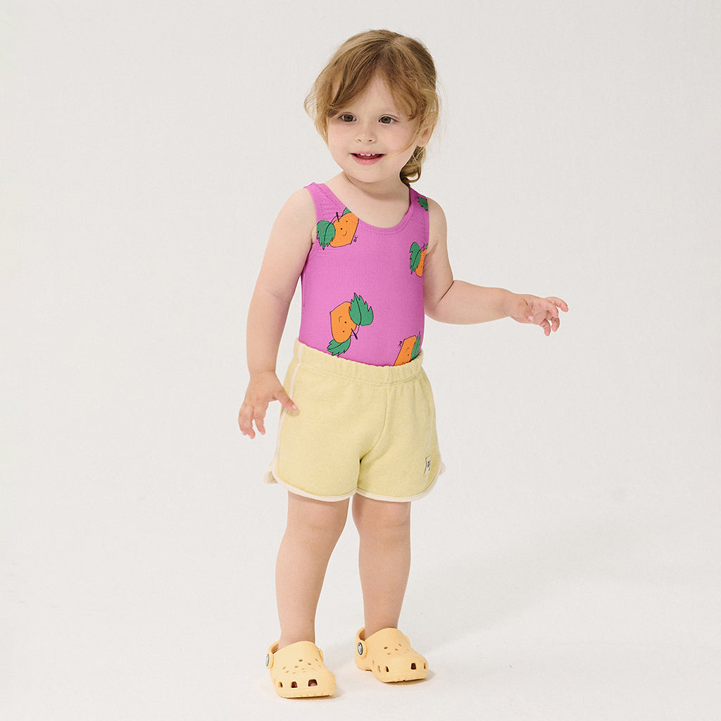 Bobo Choses Baby Swimsuit All Over Tangerine Print Fuchsia Pink