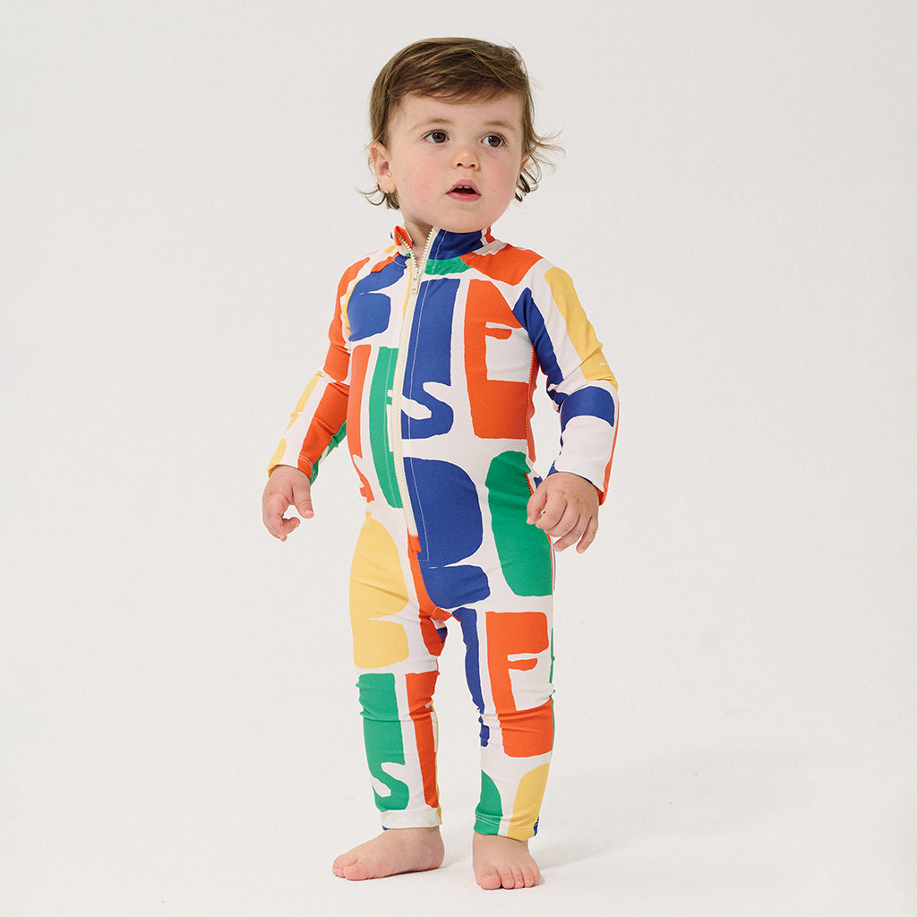 Bobo Choses Baby Swimsuit All Over Colours Print Multicolour