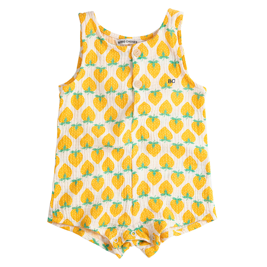 Bobo Choses Baby Two Piece Gift Set Strawberry Print Yellow