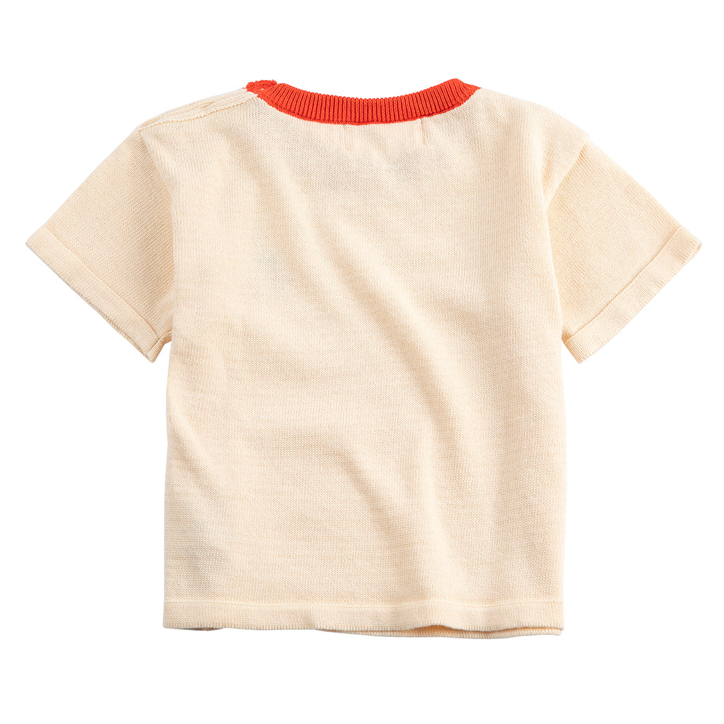 Bobo Choses Baby Knit T-shirt Pixel Strawberry White