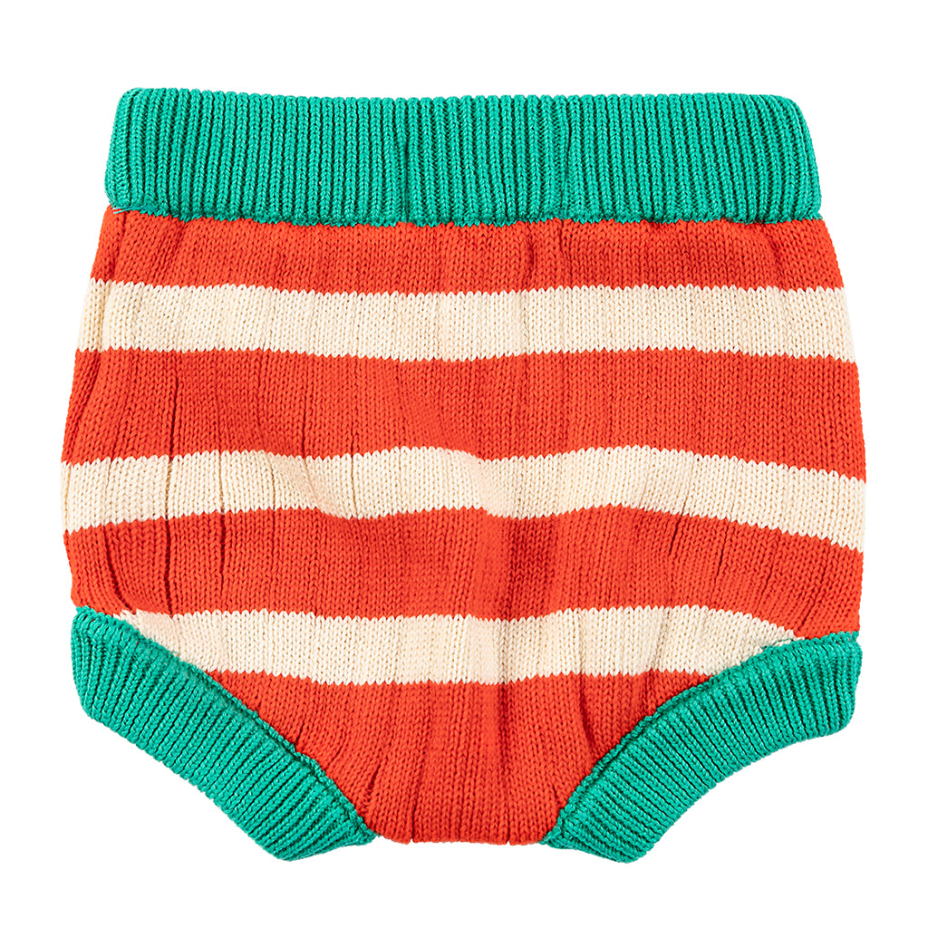 Bobo Choses Baby Knit Shorts Red Stripes