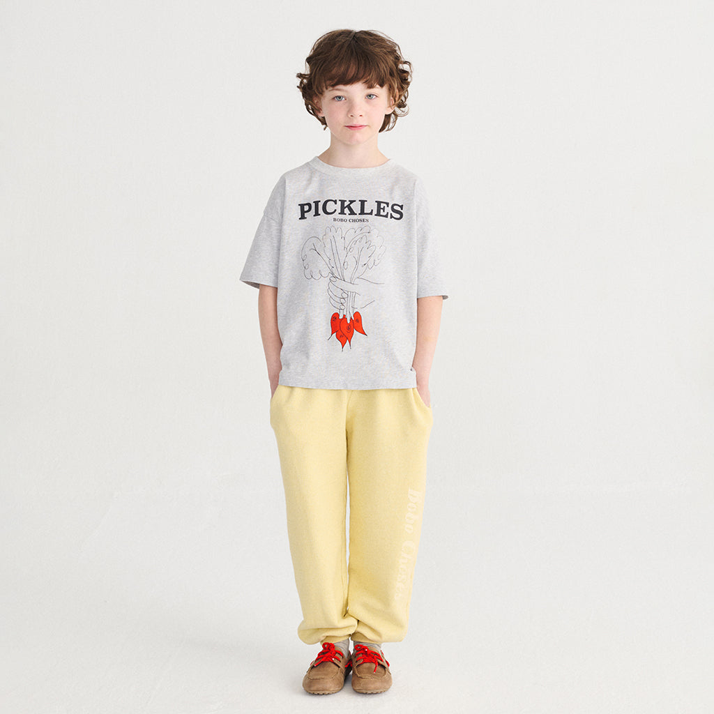 Bobo Choses Child T-shirt Bunch Of Vegetables Print Heather Grey