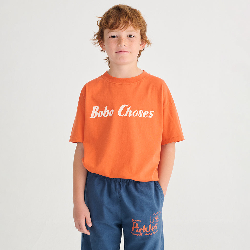 Bobo Choses Child T-shirt Logo Print Orange
