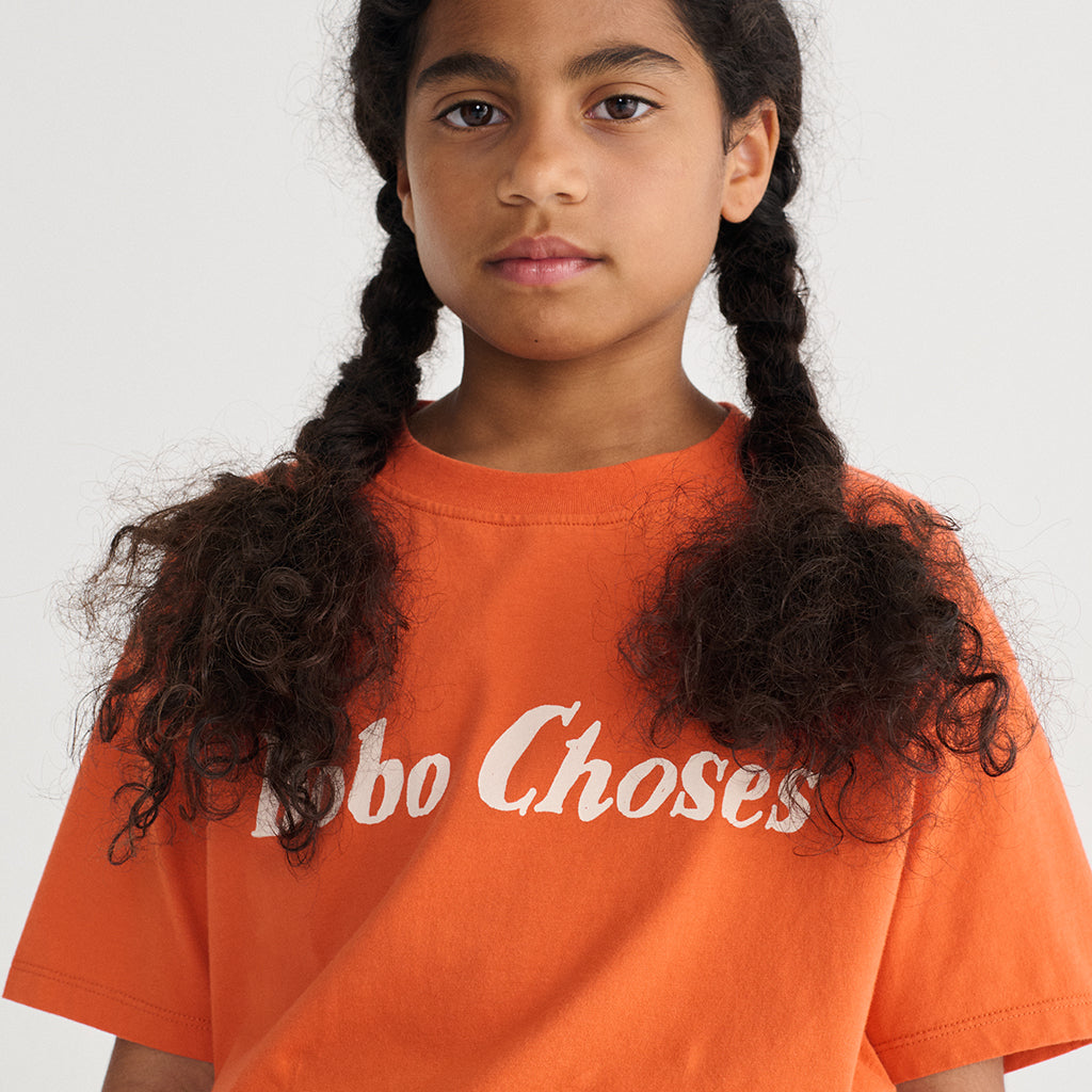 Bobo Choses Child T-shirt Logo Print Orange