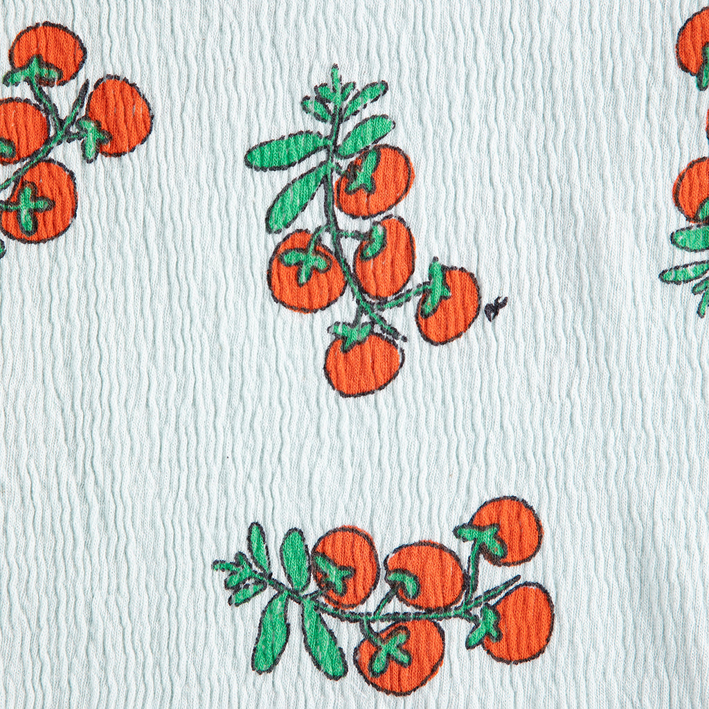 Bobo Choses Child Cropped T-shirt All Over Juicy Tomatoes Print Light Blue