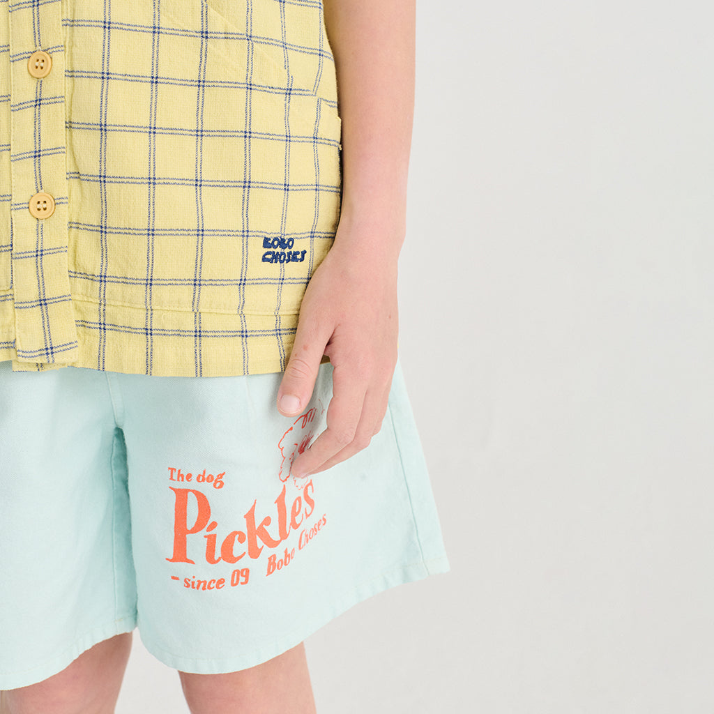 Bobo Choses Child Shirt Spicy Window Pane Print Yellow