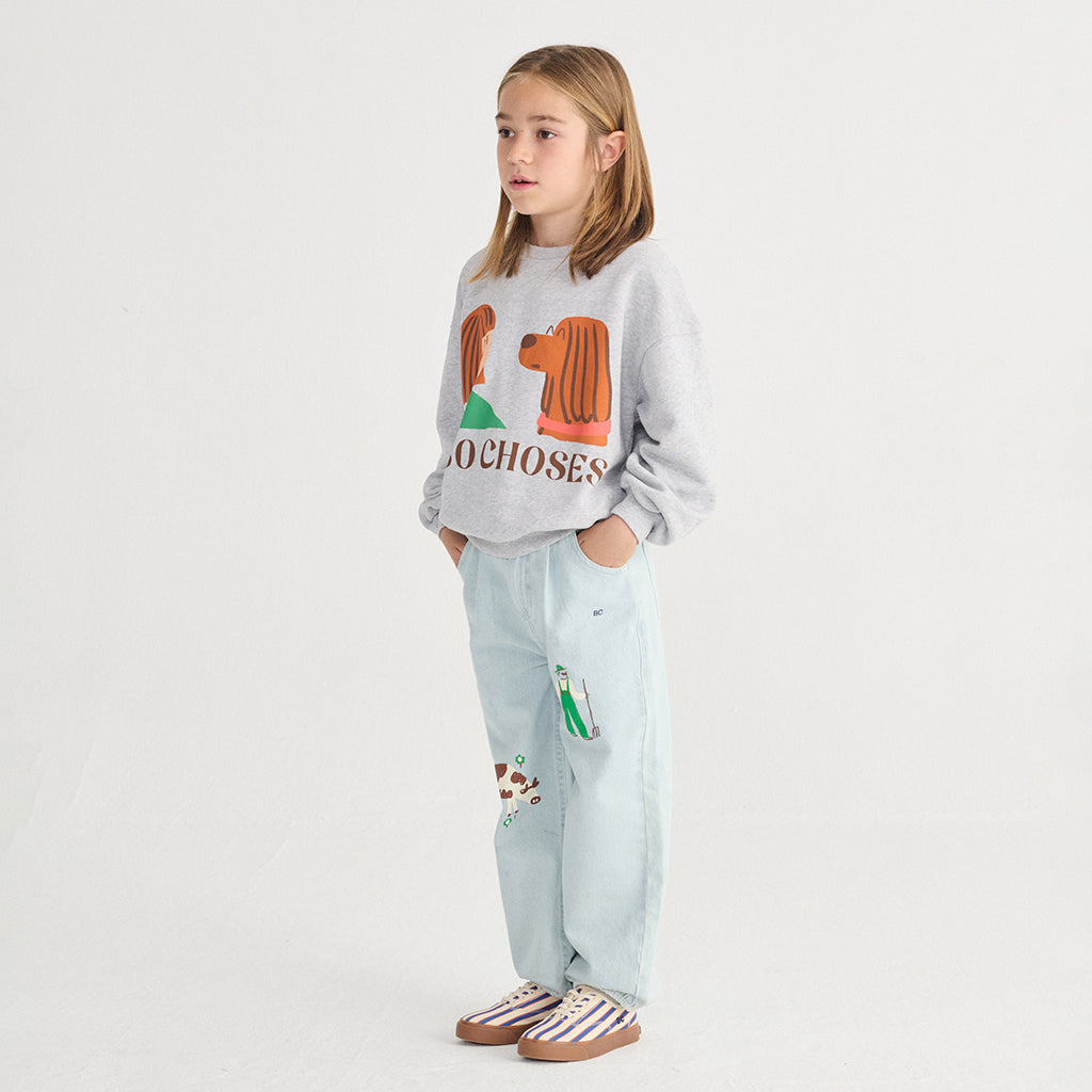Bobo Choses Child Sweatshirt Friends In A Pickle Print Heather Grey