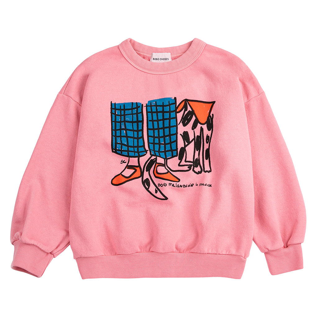 Bobo Choses Child Sweatshirt Dog Friendship Print Pink