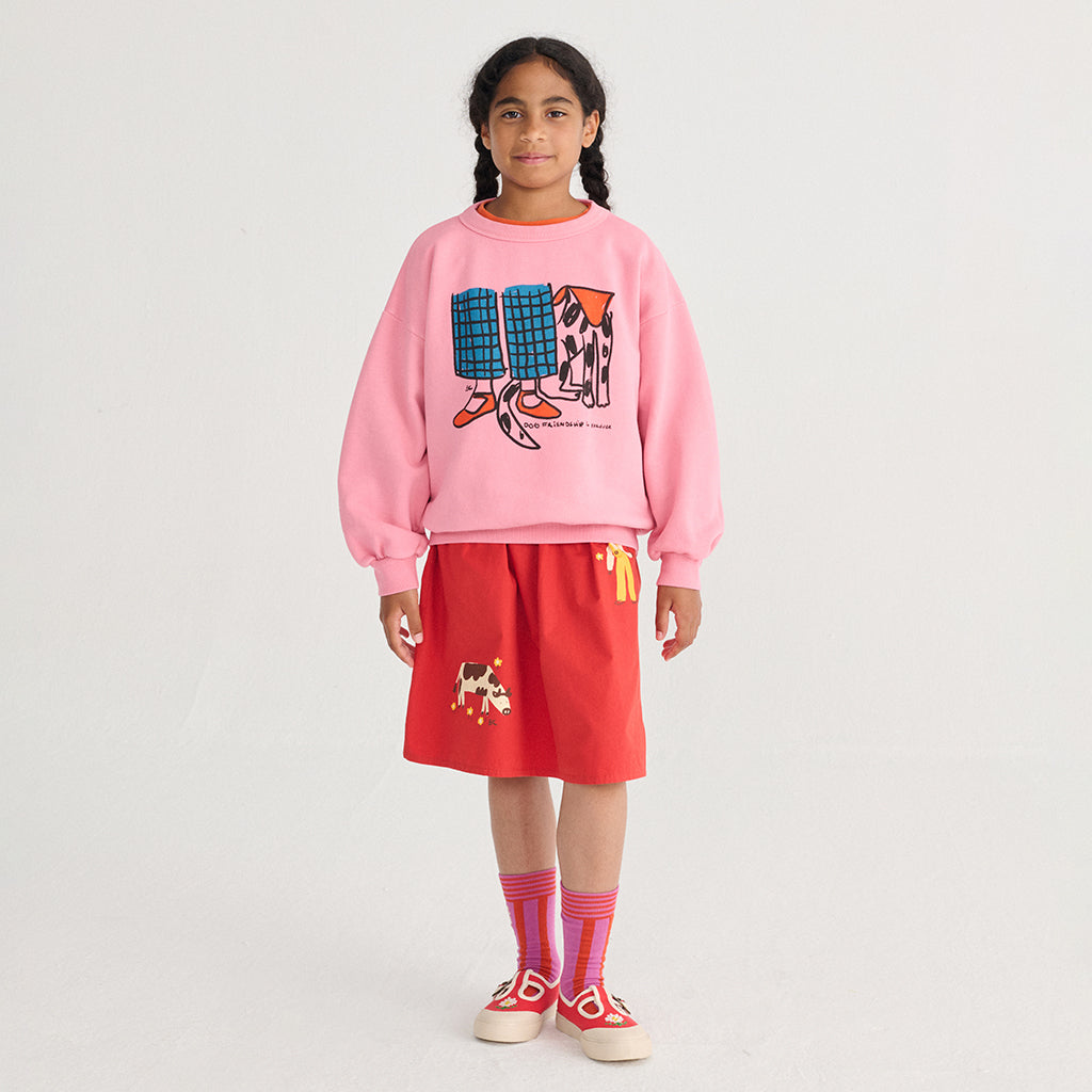 Bobo Choses Child Sweatshirt Dog Friendship Print Pink