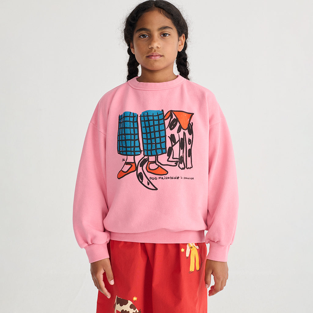 Bobo Choses Child Sweatshirt Dog Friendship Print Pink
