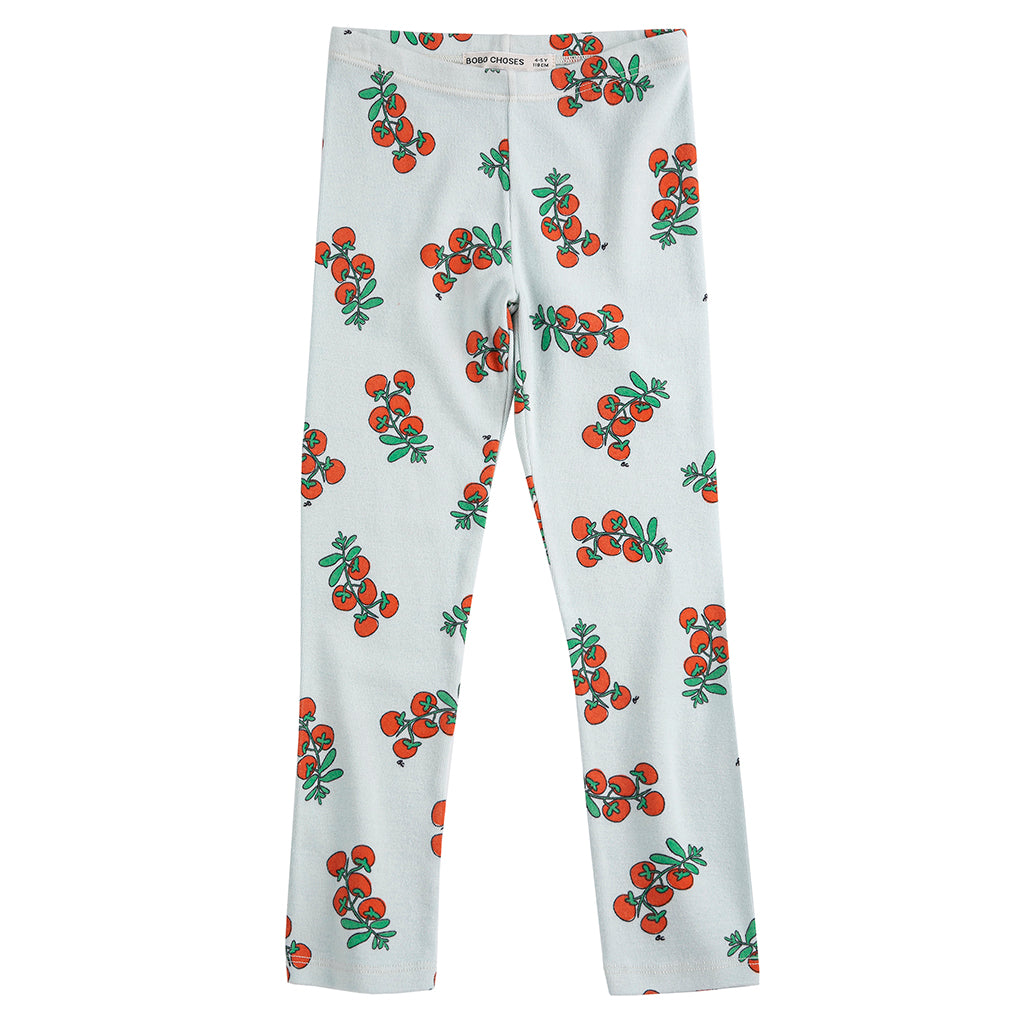 Bobo Choses Child Leggings All Over Juicy Tomatoes Print Light Blue