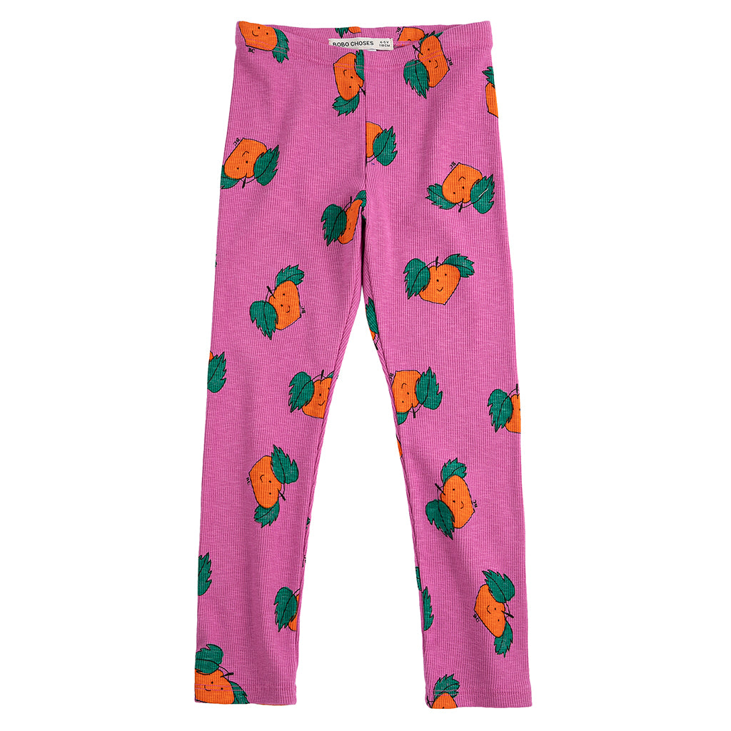 Bobo Choses Child Leggings All Over Tangerine Print Purple