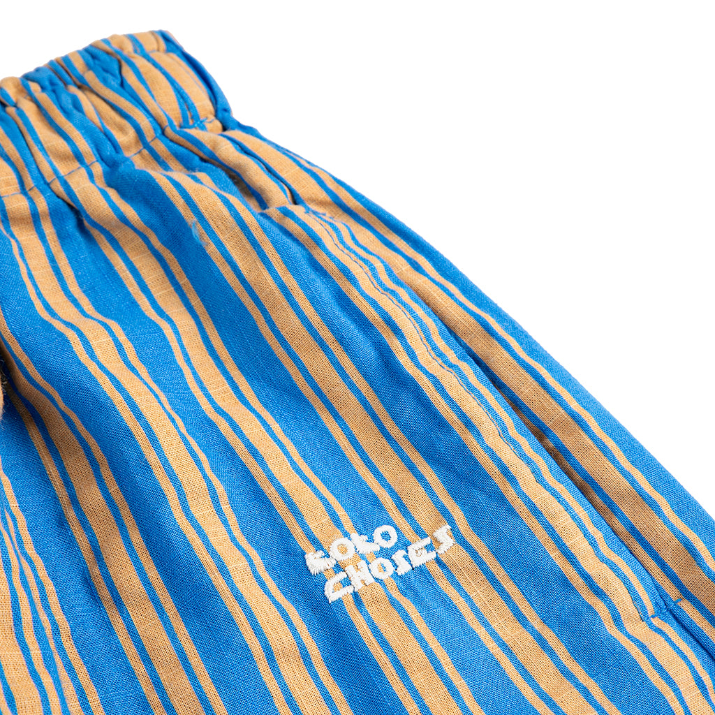 Bobo Choses Child Pants New Hairline Stripes Blue