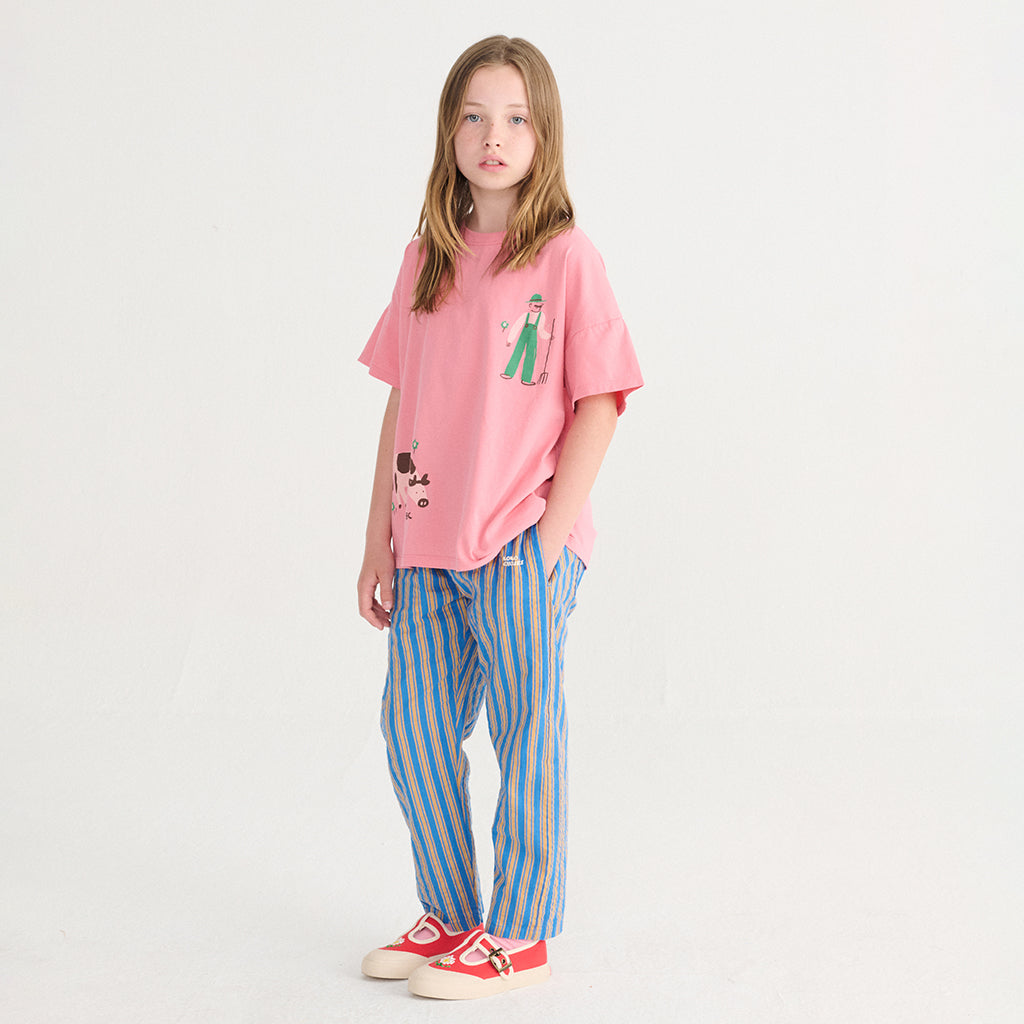 Bobo Choses Child Pants New Hairline Stripes Blue