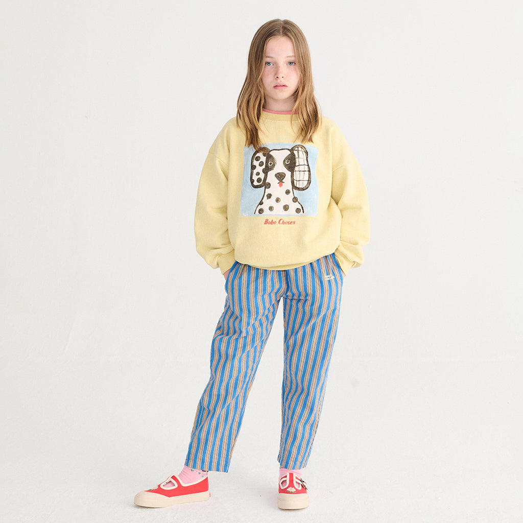 Bobo Choses Child Pants New Hairline Stripes Blue