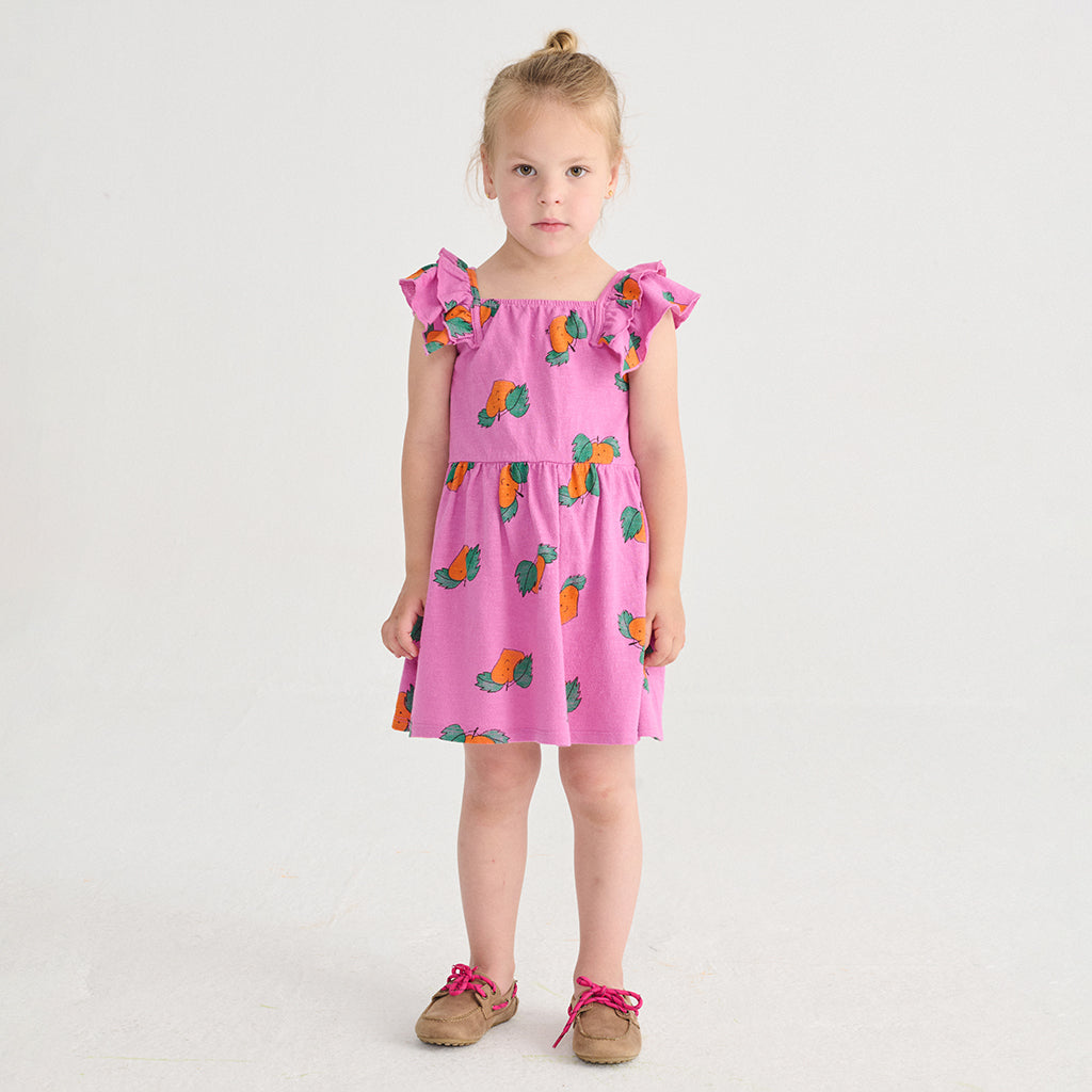 Bobo Choses Child Dress All Over Tangerine Print Purple