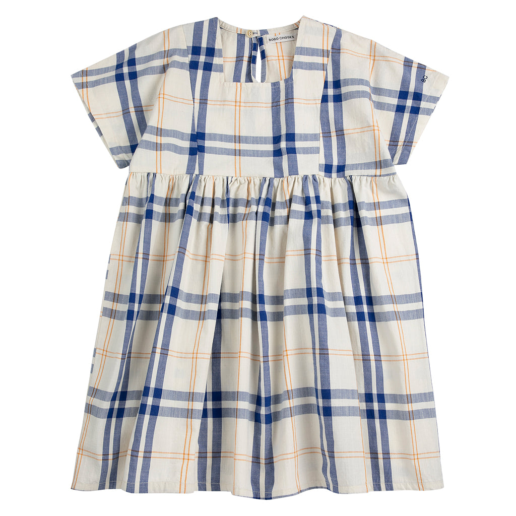 Bobo Choses Child Dress Fun Tartan Print Multicolour