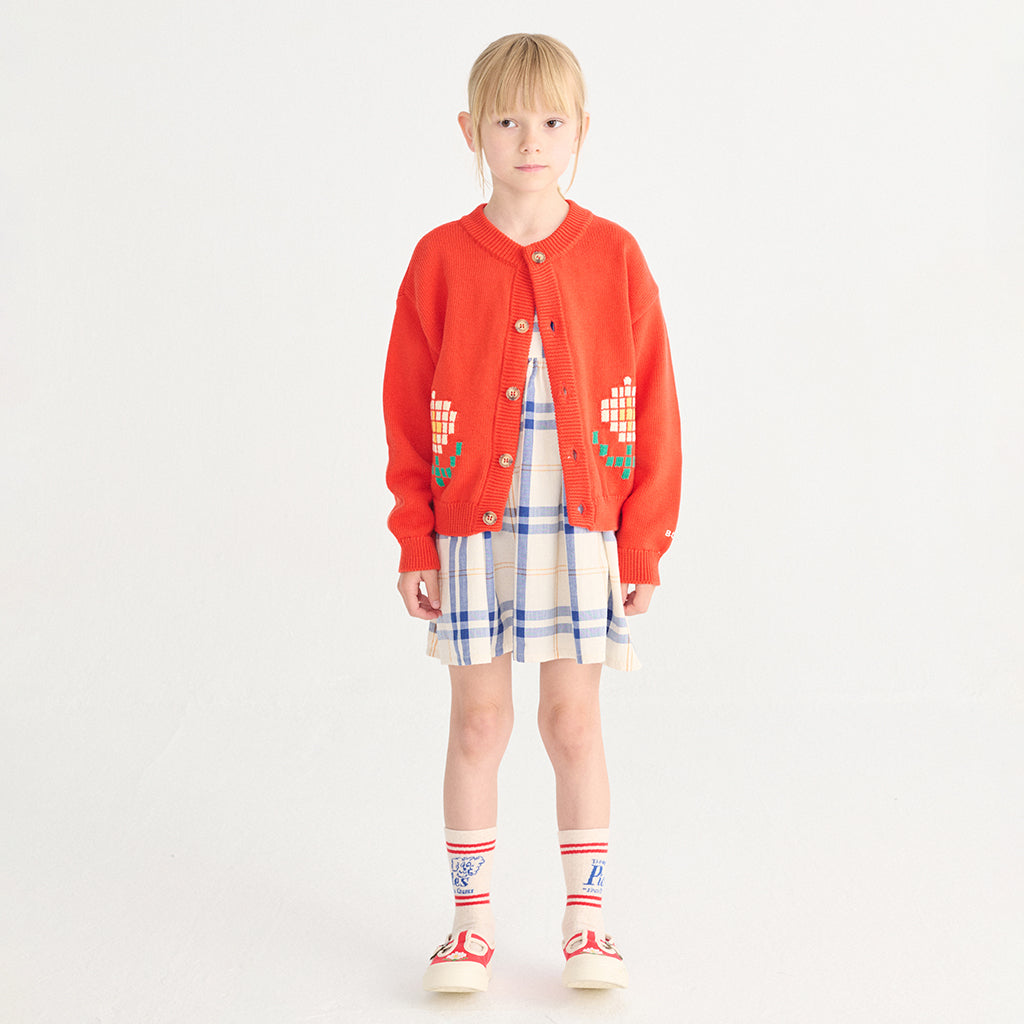Bobo Choses Child Dress Fun Tartan Print Multicolour