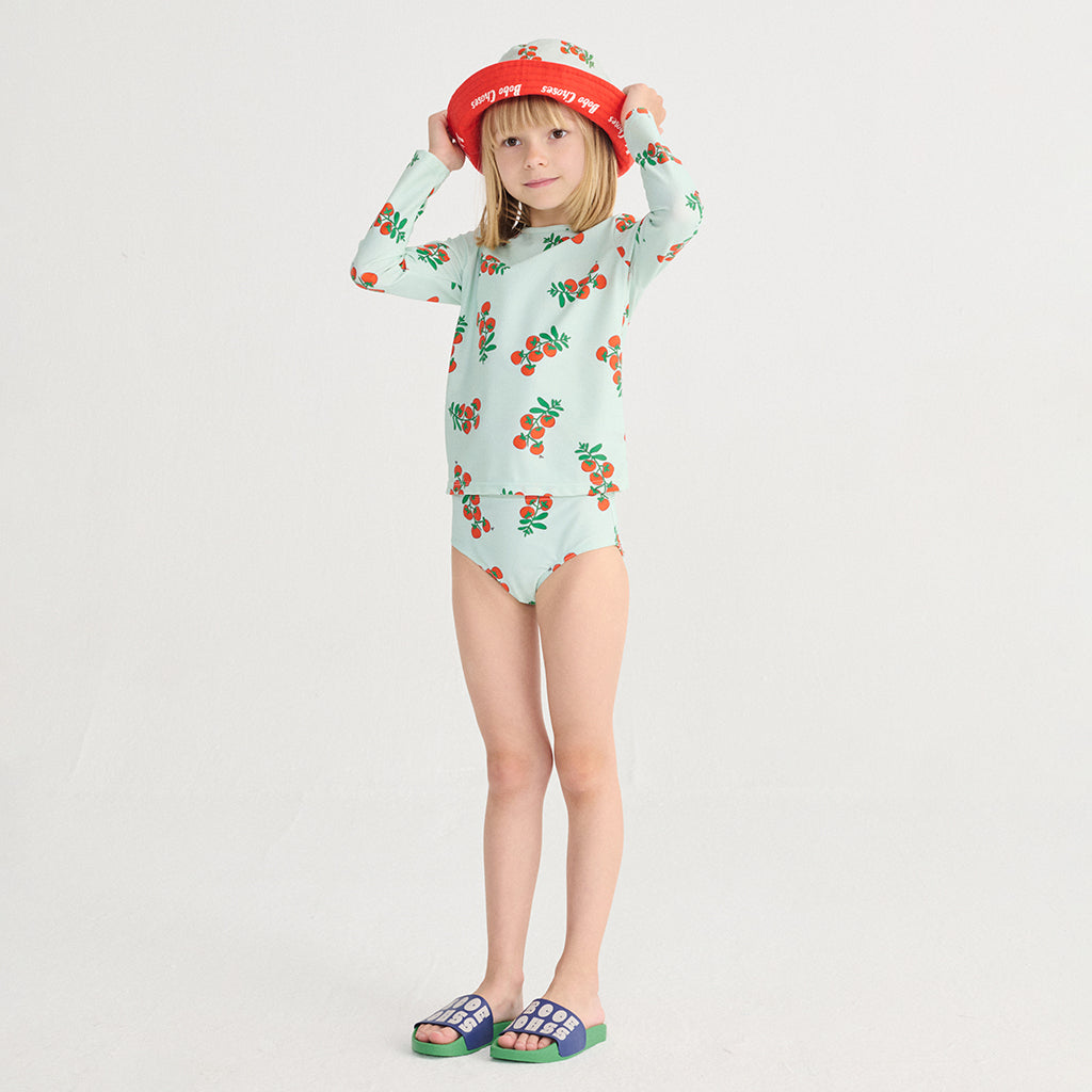 Bobo Choses Child Swim Bottoms All Over Juicy Tomatoes Print Light Blue
