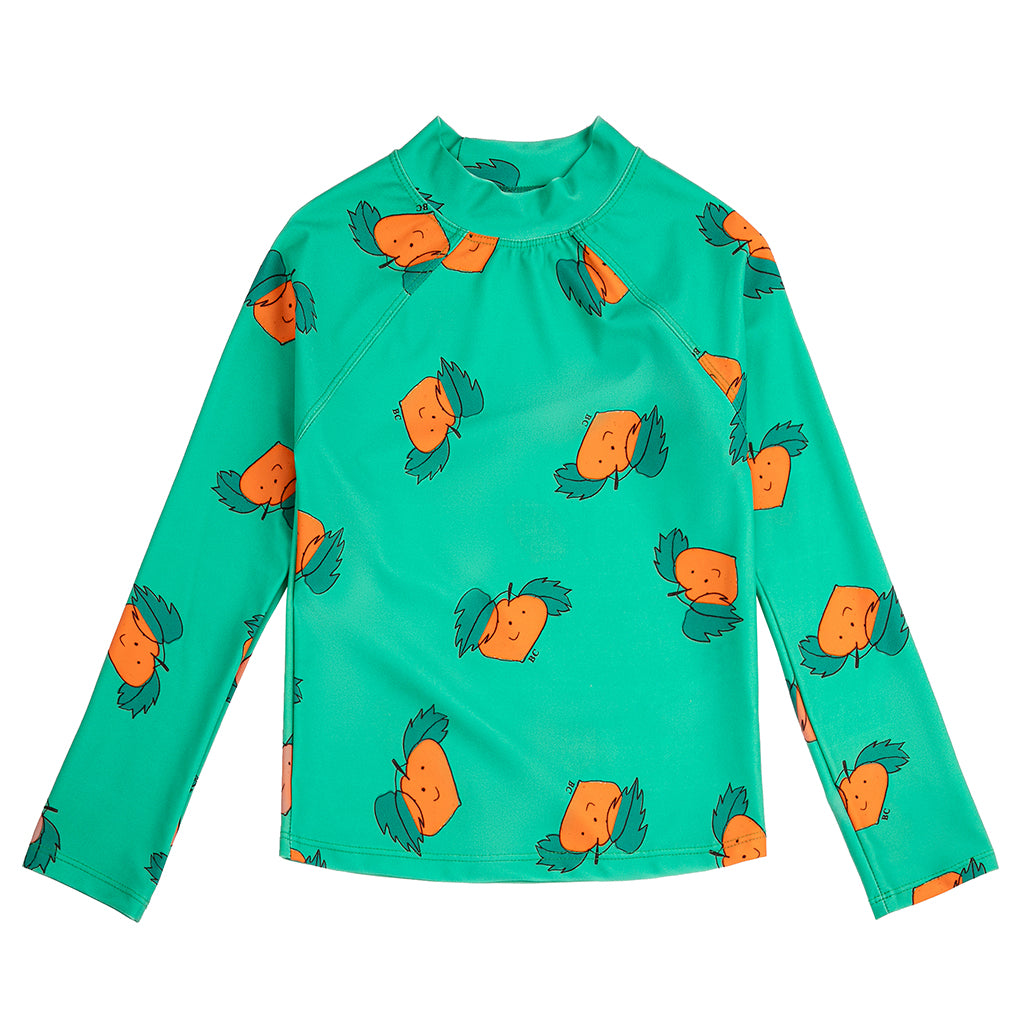 Bobo Choses Child Swim Shirt All Over Curious Turnip Print Green