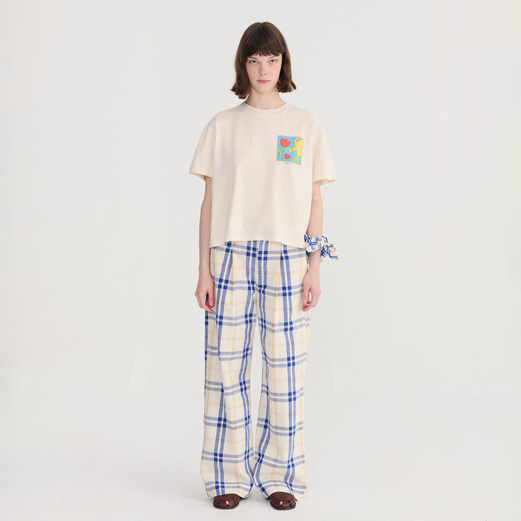 Bobo Choses Woman Cropped T-shirt Gardening Time Print White