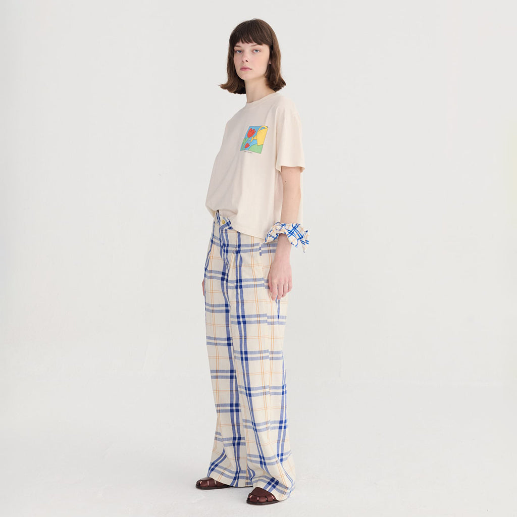 Bobo Choses Woman Cropped T-shirt Gardening Time Print White