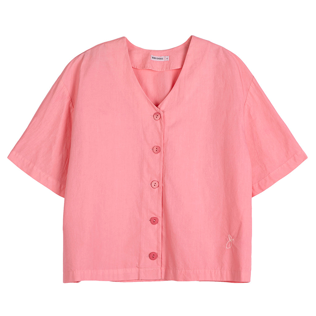 Bobo Choses Woman Cropped Blouse Paper Touch Pink