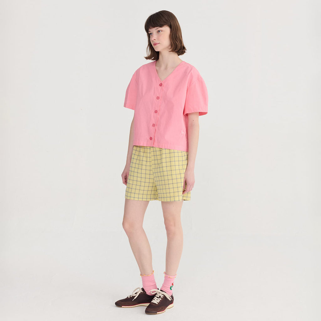 Bobo Choses Woman Cropped Blouse Paper Touch Pink
