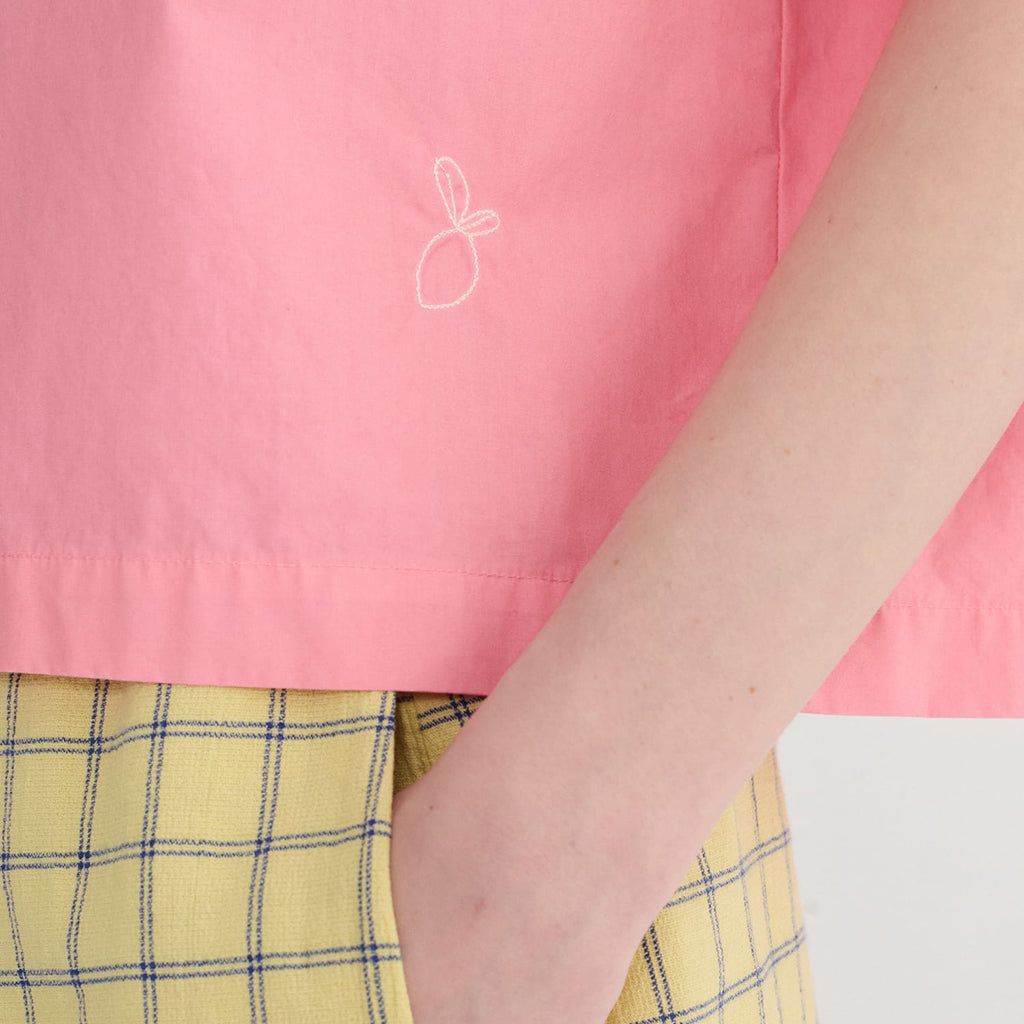 Bobo Choses Woman Cropped Blouse Paper Touch Pink