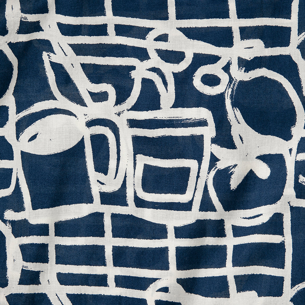 Bobo Choses Woman Oversize Blouse Cookery Festival Print Navy Blue
