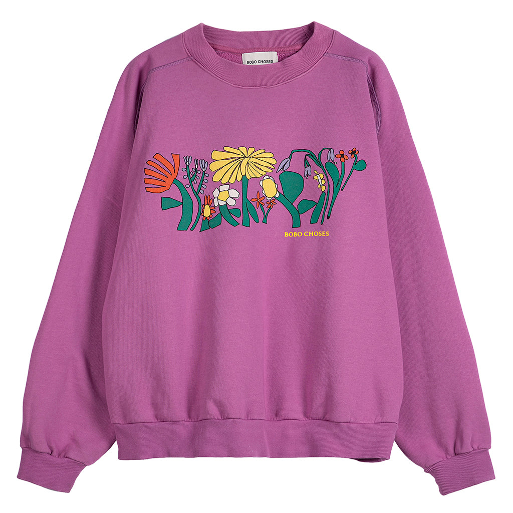 Bobo Choses Woman Sweatshirt Herbalist Print Purple