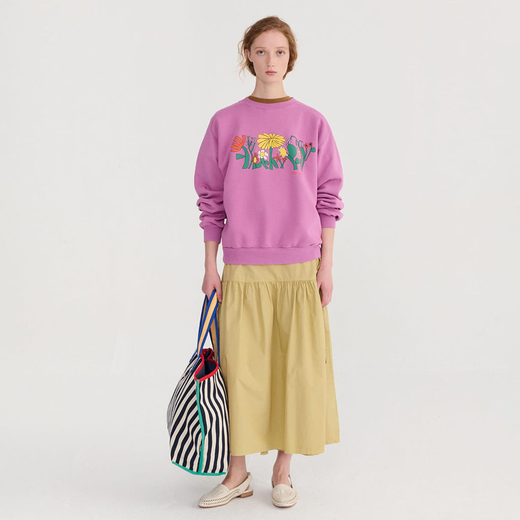 Bobo Choses Woman Sweatshirt Herbalist Print Purple