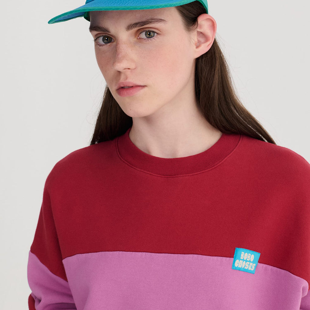 Bobo Choses Woman Sweatshirt Colour Block Red