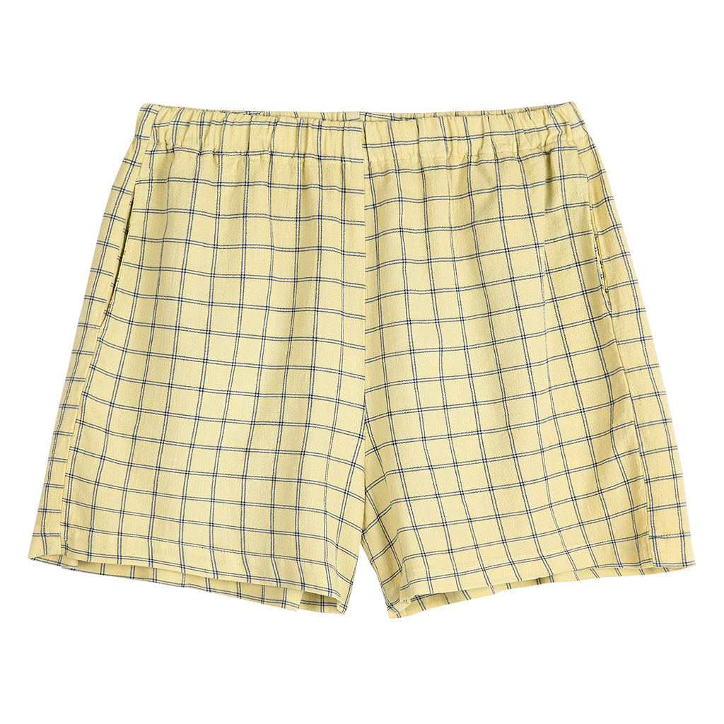 Bobo Choses Woman Shorts Spicy Window Pane Print Yellow