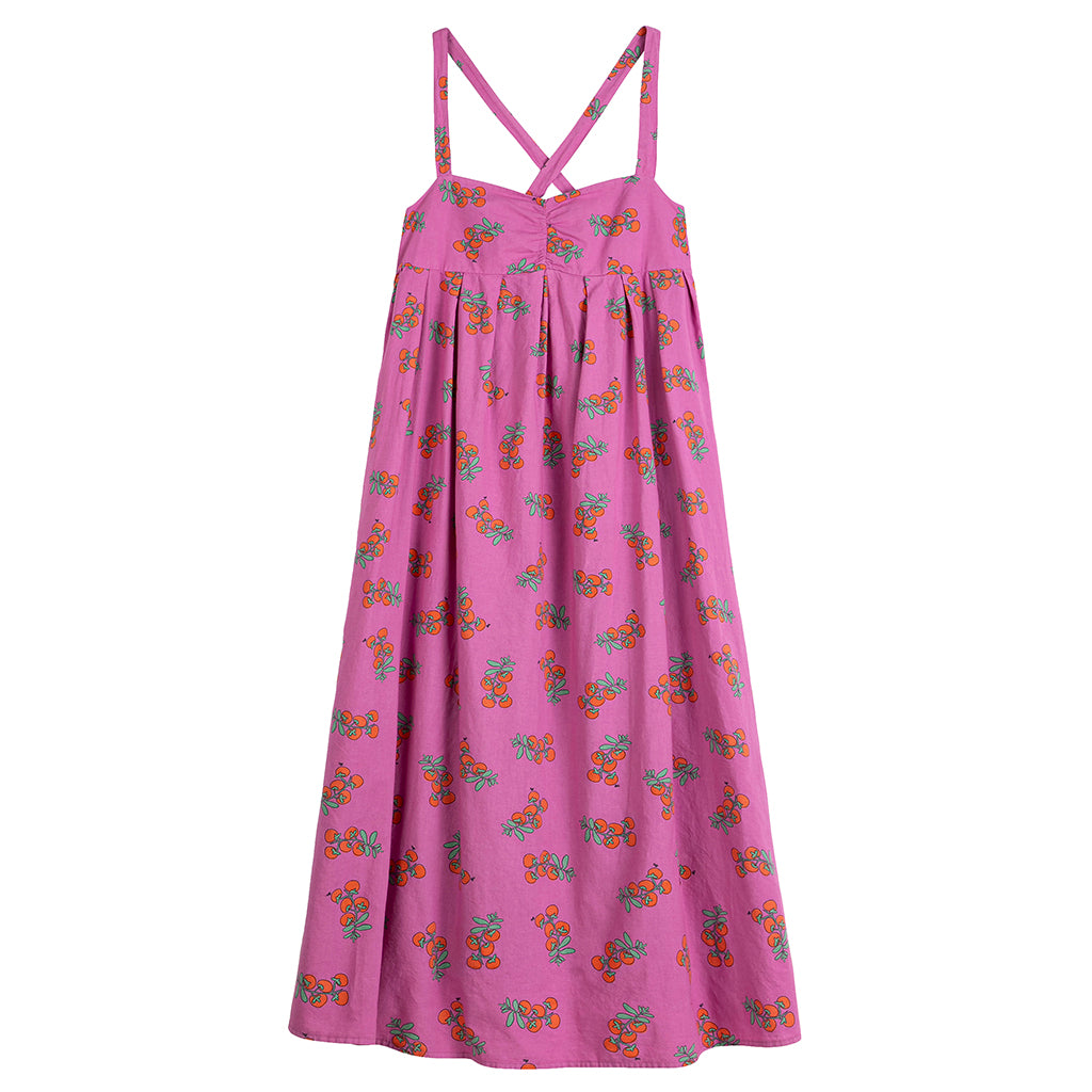 Bobo Choses Woman Dress Juicy Tomatoes Print Purple