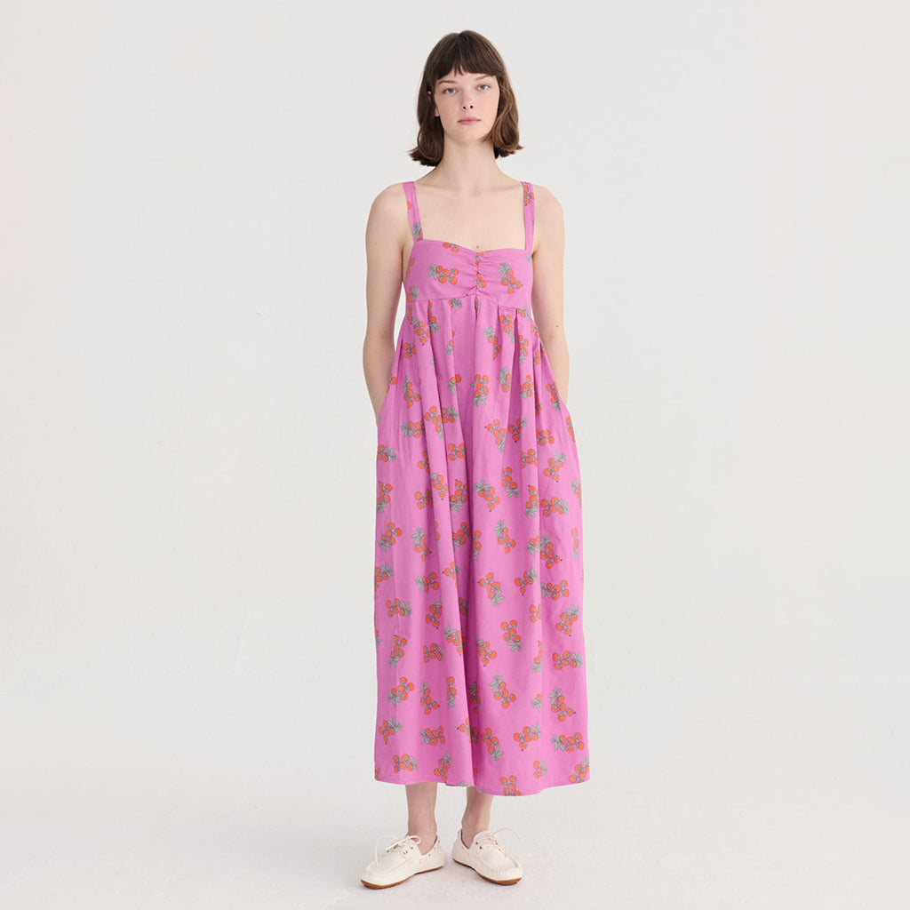 Bobo Choses Woman Dress Juicy Tomatoes Print Purple