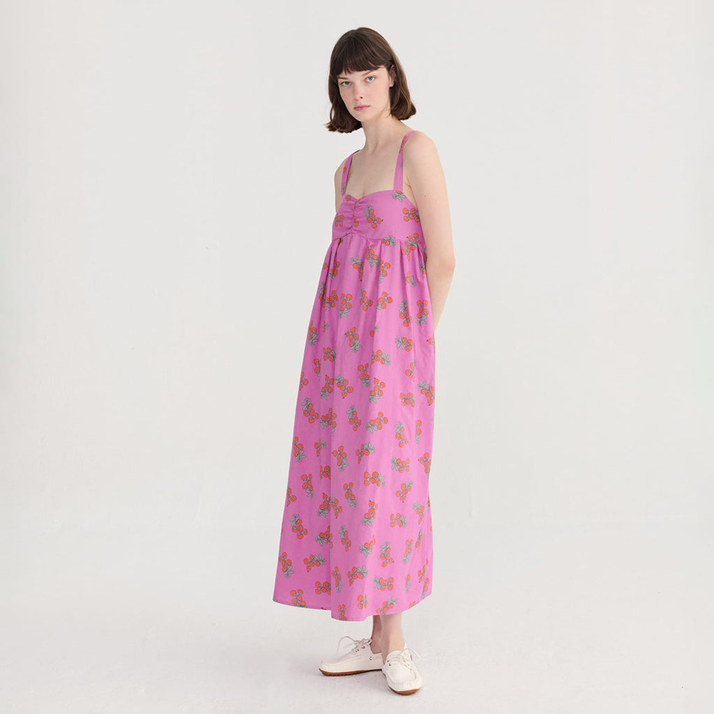 Bobo Choses Woman Dress Juicy Tomatoes Print Purple