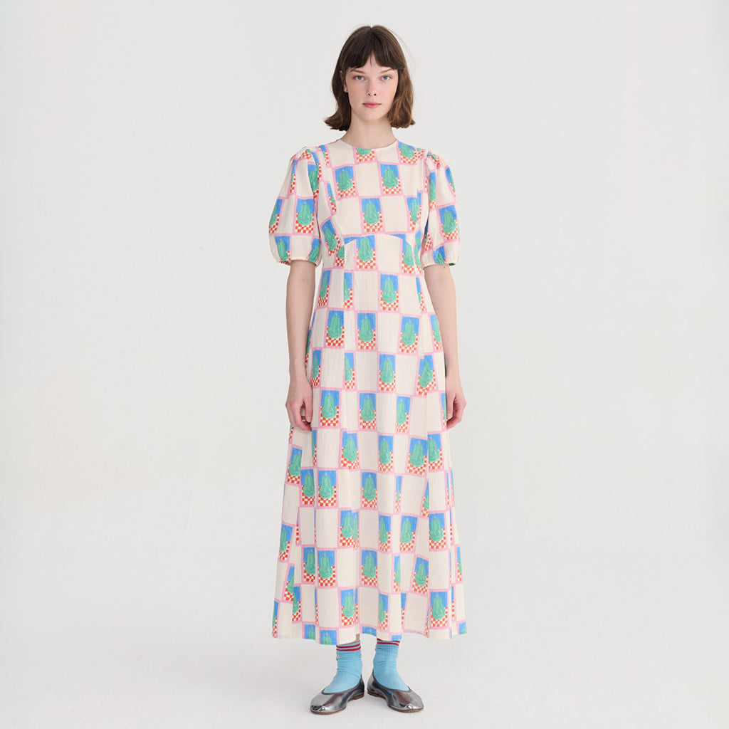 Bobo Choses Woman Dress Simple Pear Print White