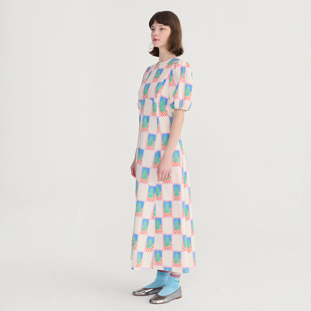 Bobo Choses Woman Dress Simple Pear Print White