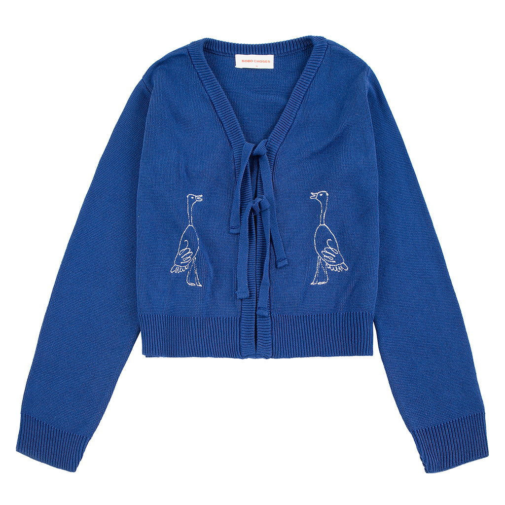 Bobo Choses Woman Cropped Cardigan Blue
