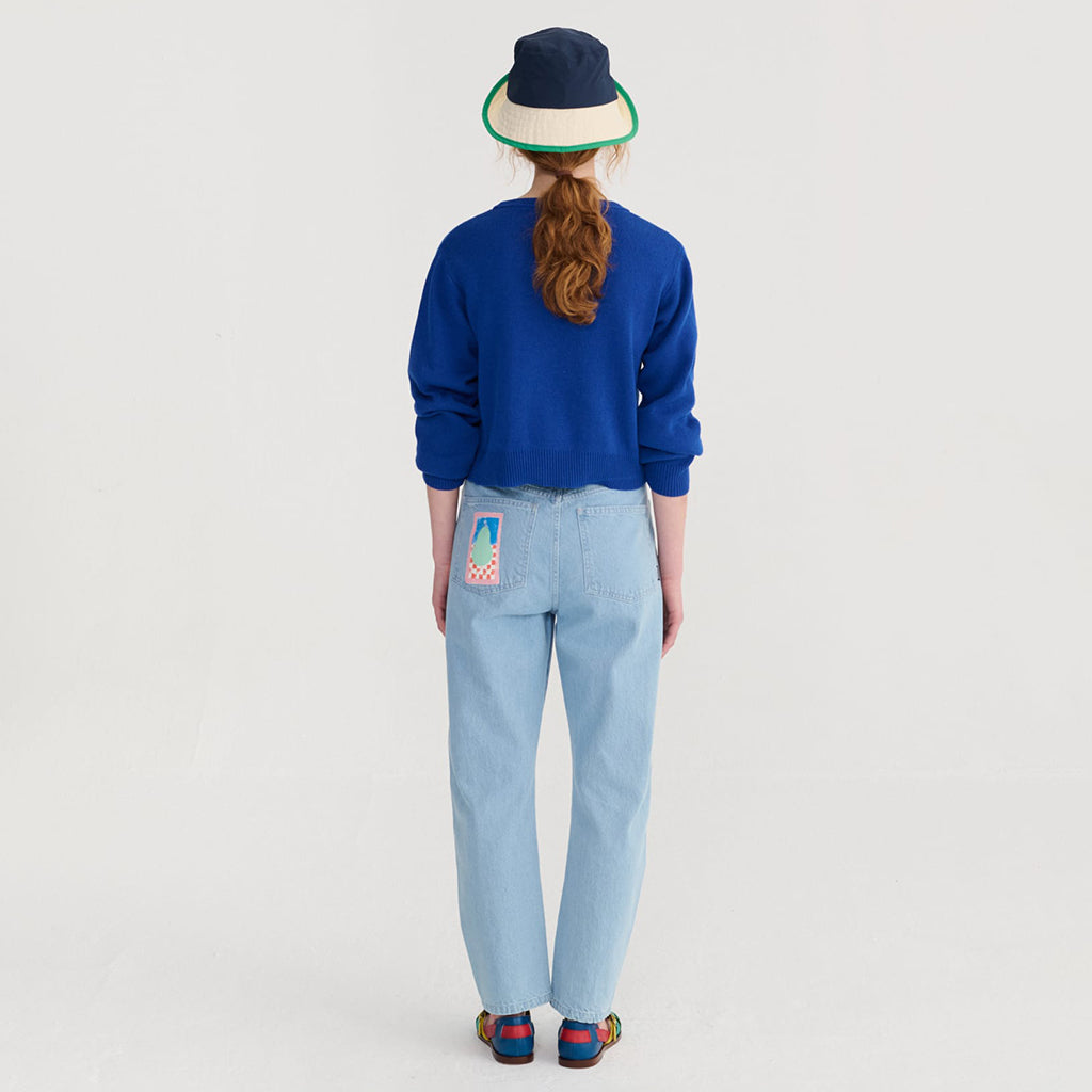 Bobo Choses Woman Cropped Cardigan Blue