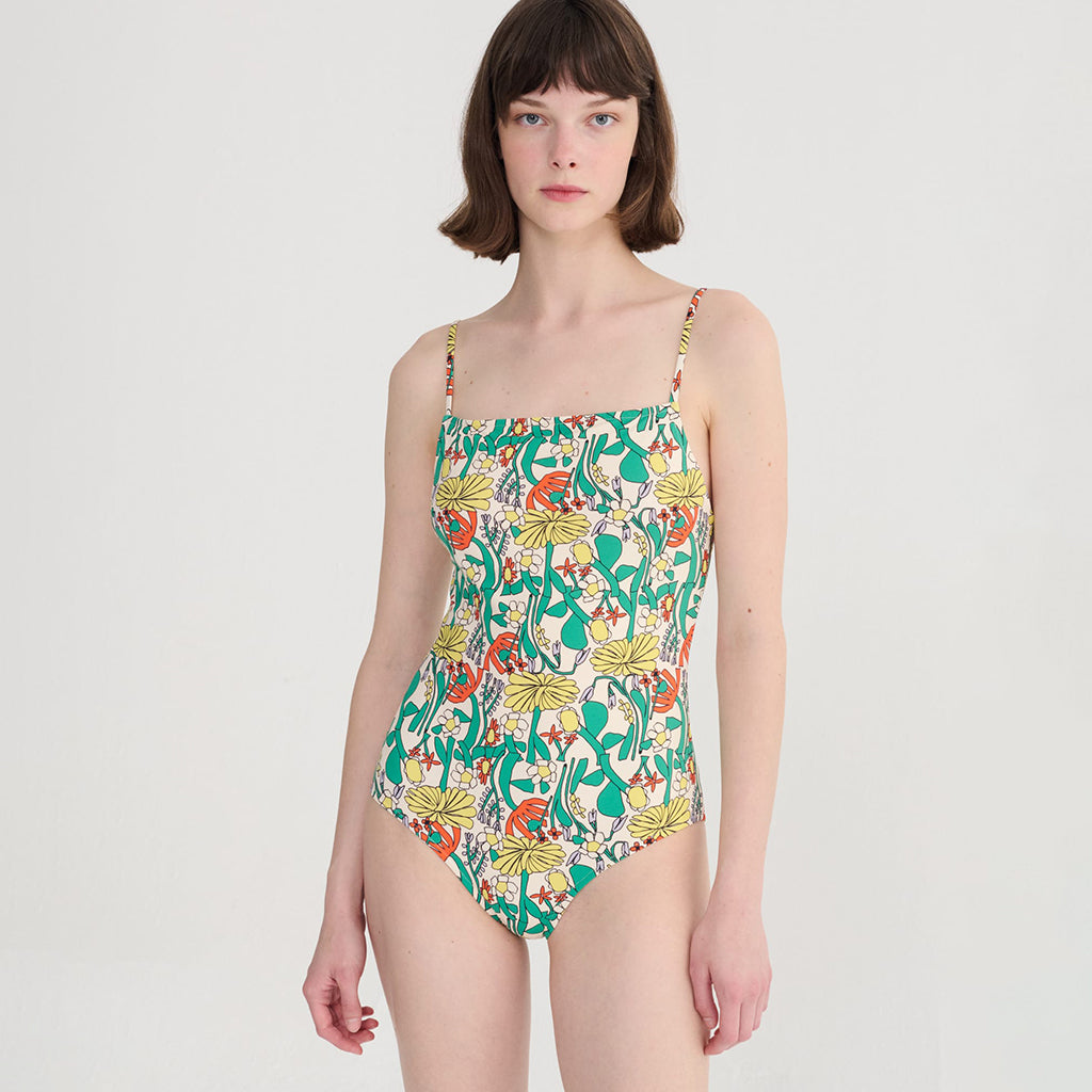 Bobo Choses Woman Swimsuit All Over Herbalist Print Multicolour