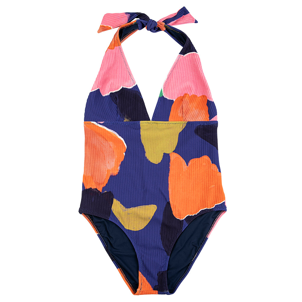 Bobo Choses Woman V-Neck Swimsuit Blooming Print Multicolour