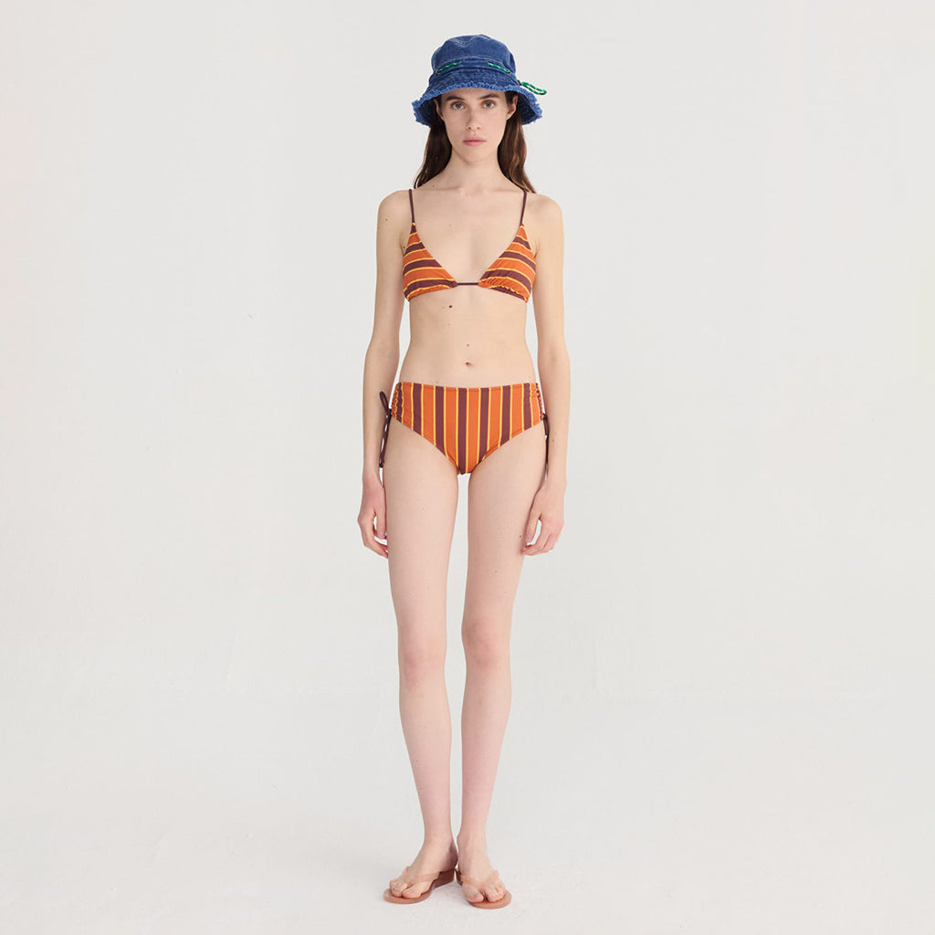 Bobo Choses Woman Bikini Bottom Orange Stripes