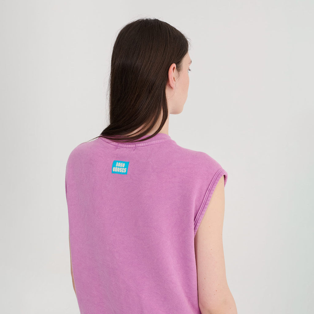Bobo Choses Woman Sleeveless Sweatshirt Washed Purple
